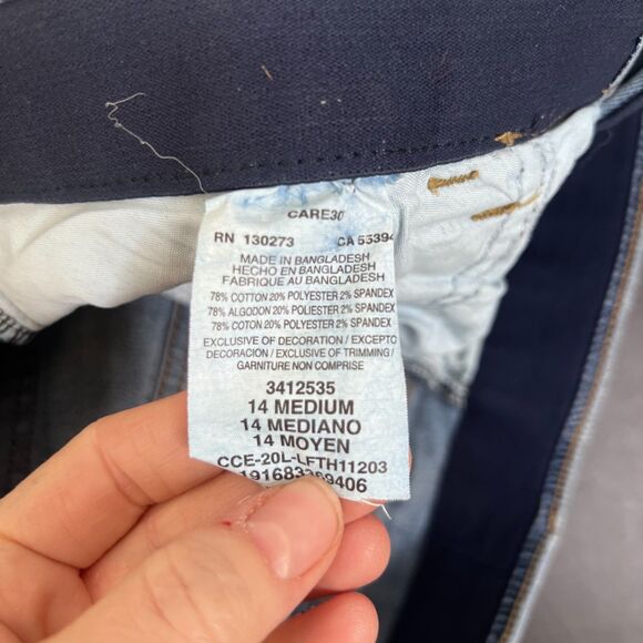 LEE Regular Fit Mid Rise Straight Leg Denim Jeans Flex Motion Size 14M Casual - Picture 8 of 9